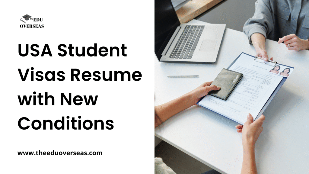 USA Student Visas Resume